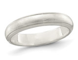 Ladies or Men's 4mm Satin Finish Wedding Band Ring in Sterling Silver